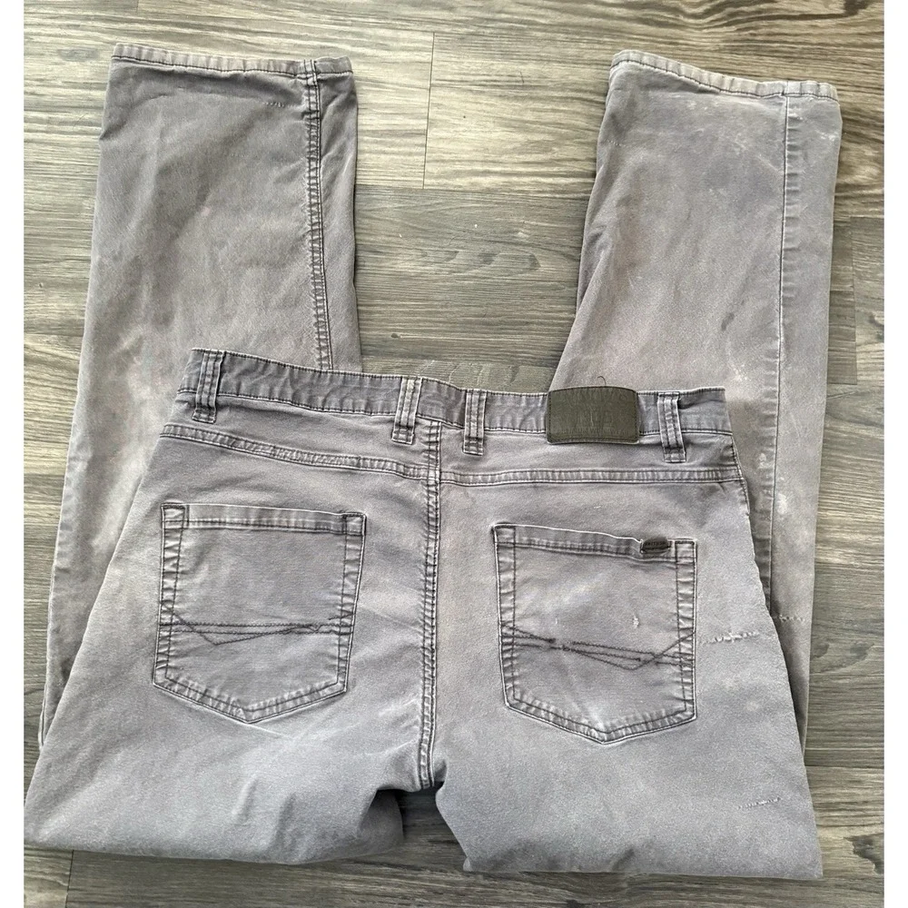 workwear Distressed Faded Rugged Gray pants Utility 36x32 Grunge Blue Collar Y2K - Picture 3 of 12